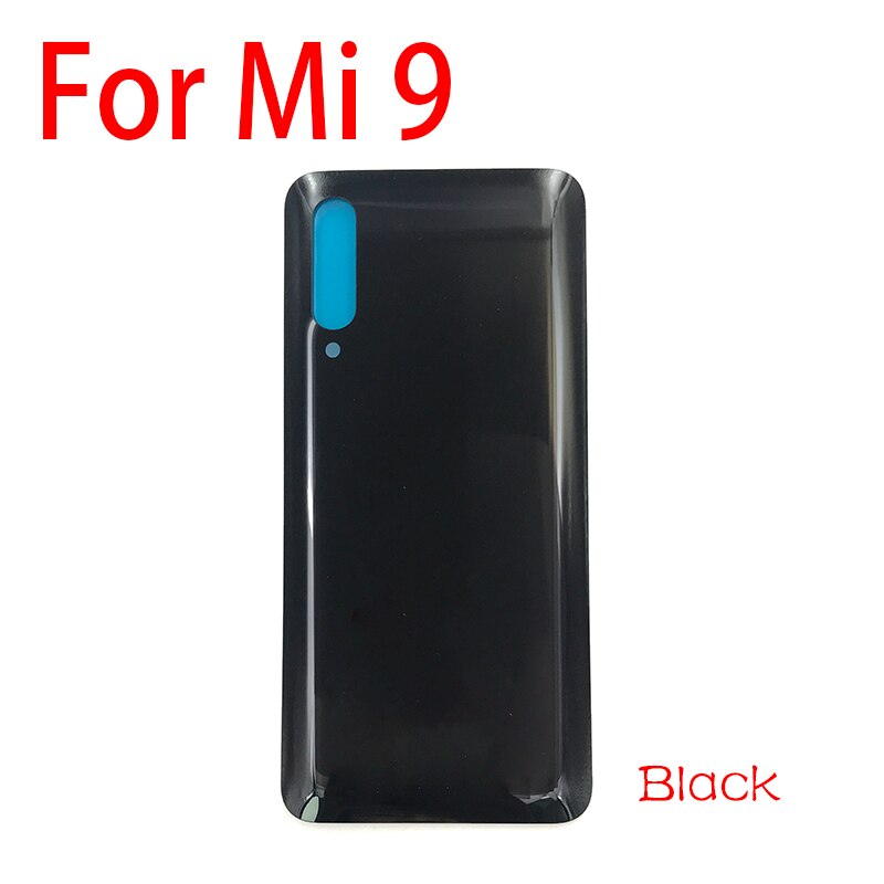 Wymiana szkła bateria tylna pokrywa obudowa tylna szklana obudowa z klejem do Xiaomi Mi8 Mi9 Lite Mi 10 5G / 8Se 8 se 9T: Mi 9 Black