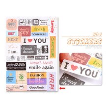6 Stuks Vintage Woorden Decor Stickers Foto Decor Props Stickers Voor Diy Handgemaakte Scrapbook JJJTZ161