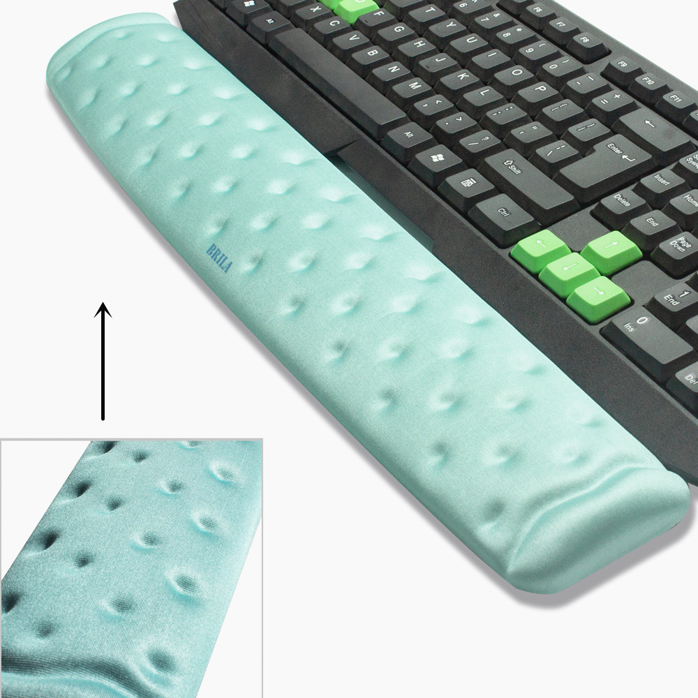 Almofada da almofada do apoio do descanso do pulso do rato & do teclado da ergonomia da espuma da memória de brila para o trabalho de escritório e o jogo de computador, alívio da dor do pulso