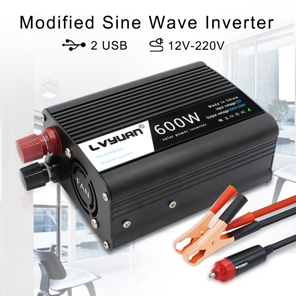 Inverter 12v 220V 50hz 600W Car Inverter Convert Car Transformer Car Power Adapter Appliances Webasto 12 volts Inversor12v 220 v