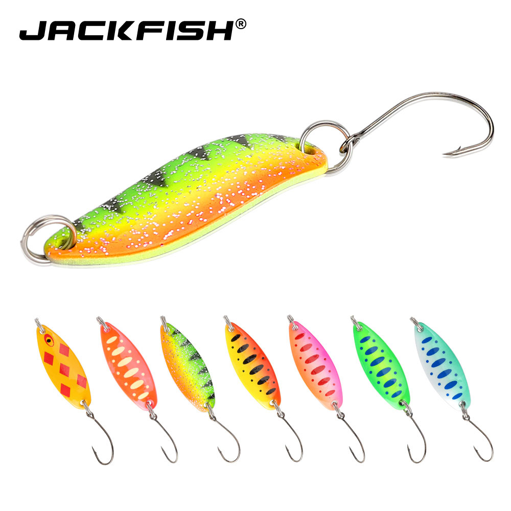 JACKFISH-SEÑUELOS giratorios para Pesca, cebos duros de Pesca con lentejuelas para equipo de Pesca de carpa Isca