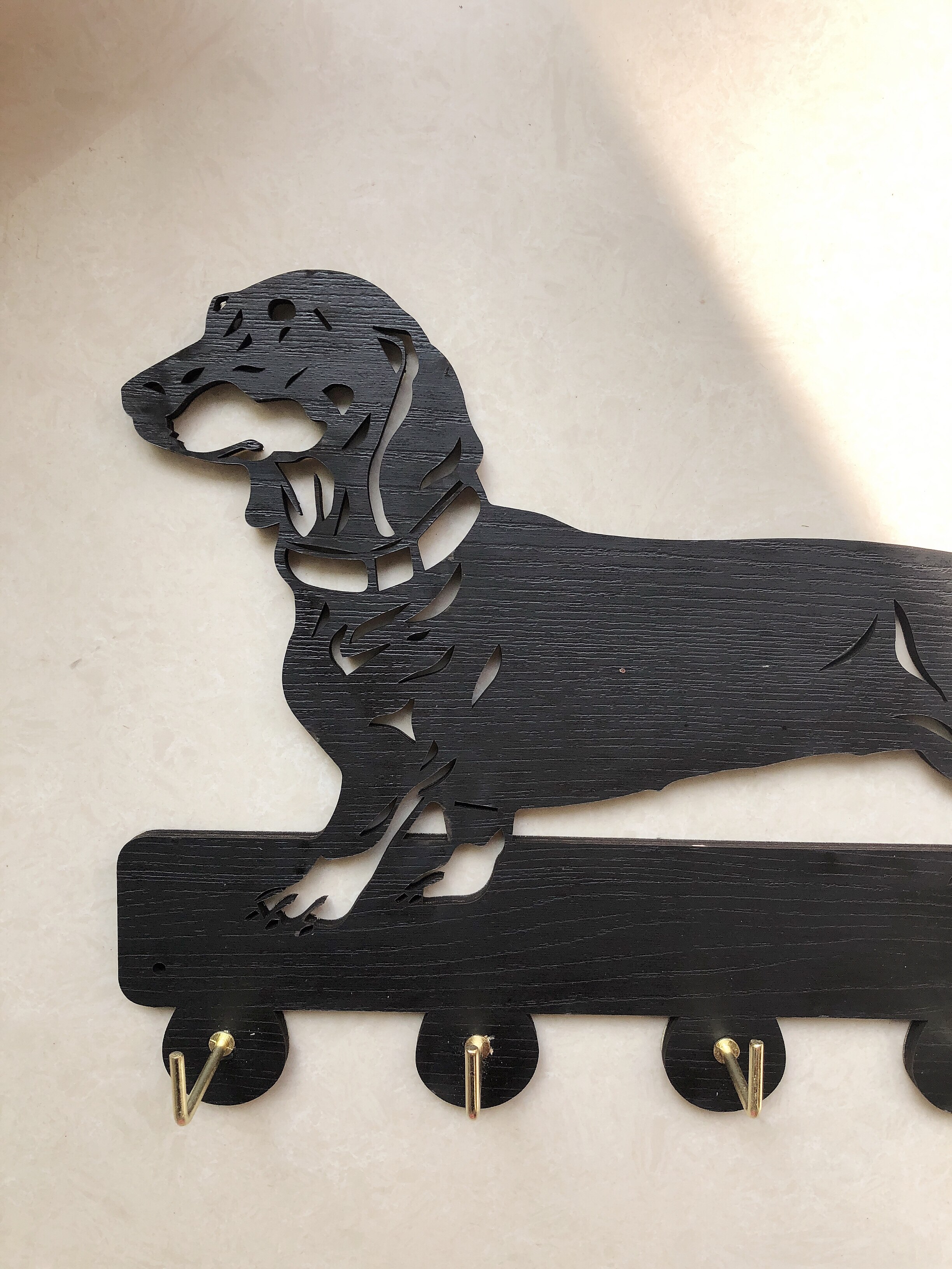 Dog Animal Key Hook(5LB),Cuty Animal Door Hook,Wooden Key Holder for Wall、Entryway and Living Room Unigue Dog Lover