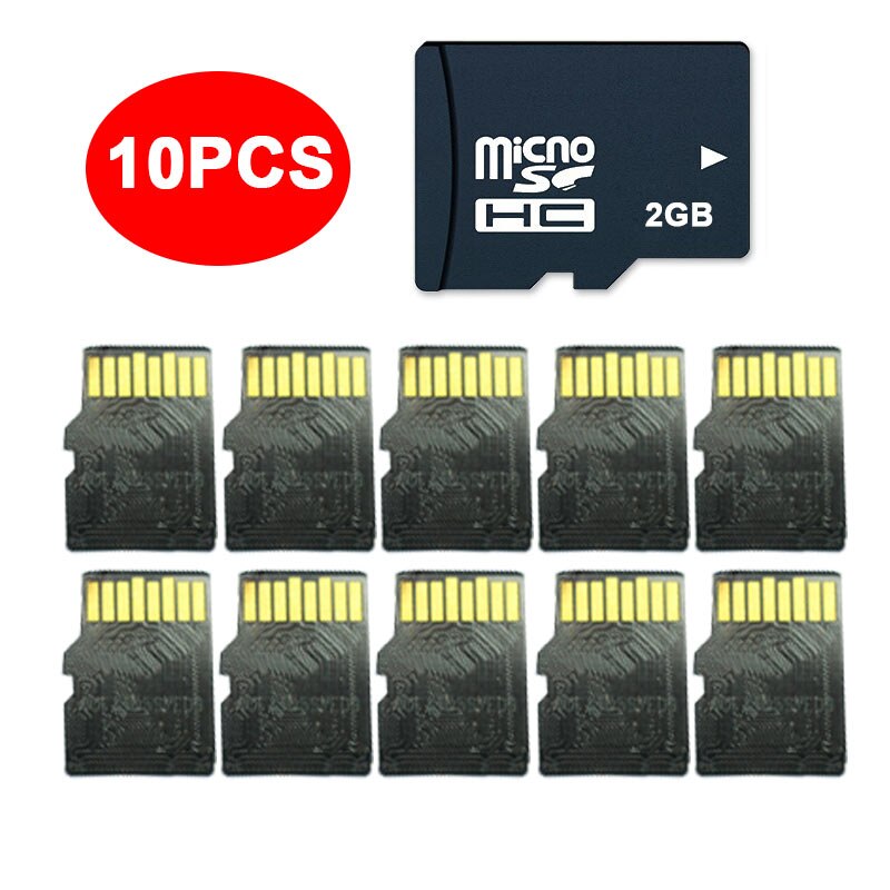 Promotional Memory Card 10pcs 128MB 256MB 512MB 1GB 2GB Black TF Cards TransFlash Micro Digital Secure SD Kaart 1G: 2GB-TF-B001 10PCS