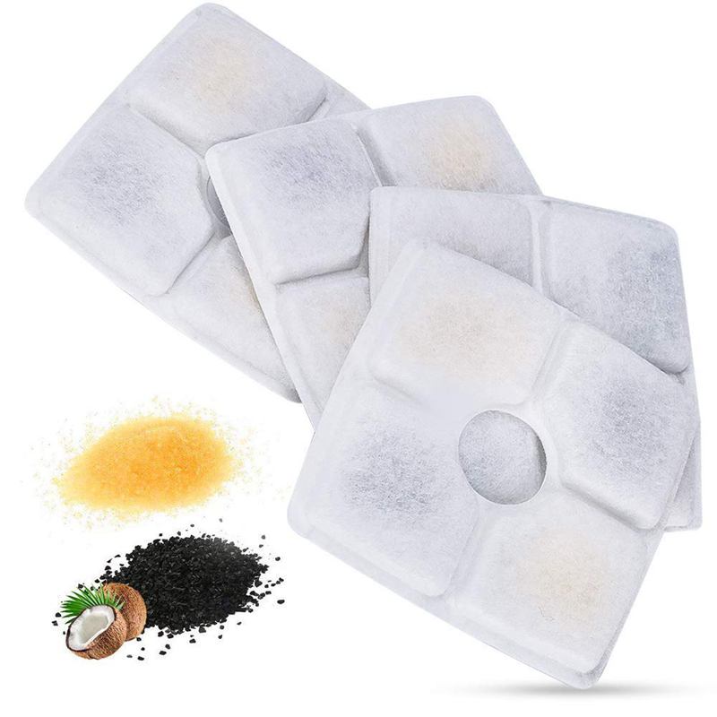Toaren 6 stuks kattenfonteinfilter, vervangingsfilter, drinkfontein voor kat, actieve koolfilter, kattenfontein, drinkfontein voor 3 liter bloemen, kattenfontein, kattenfilter, voor katten