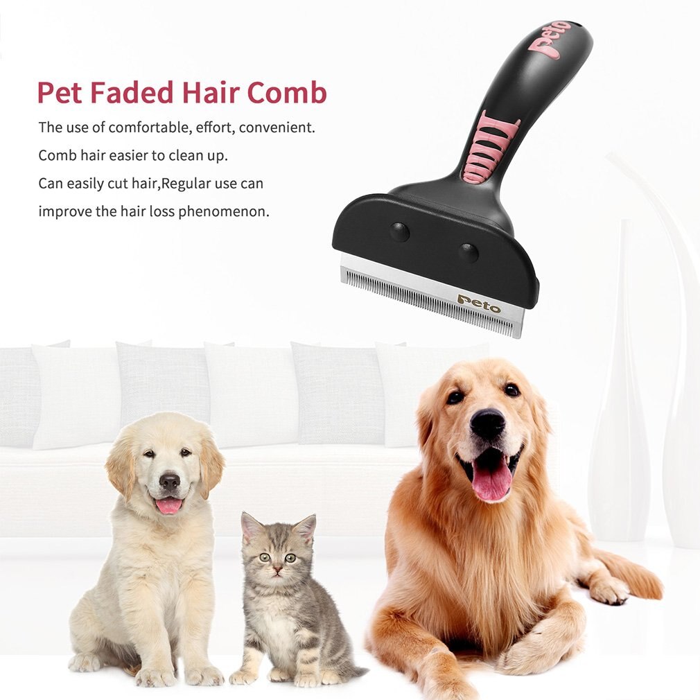 Professionele Huisdier Vervaagde Haar Kam Honden Katten Ontharing Kam Borstels Pet Grooming Gereedschap met antislip Handvat Huisdier levert