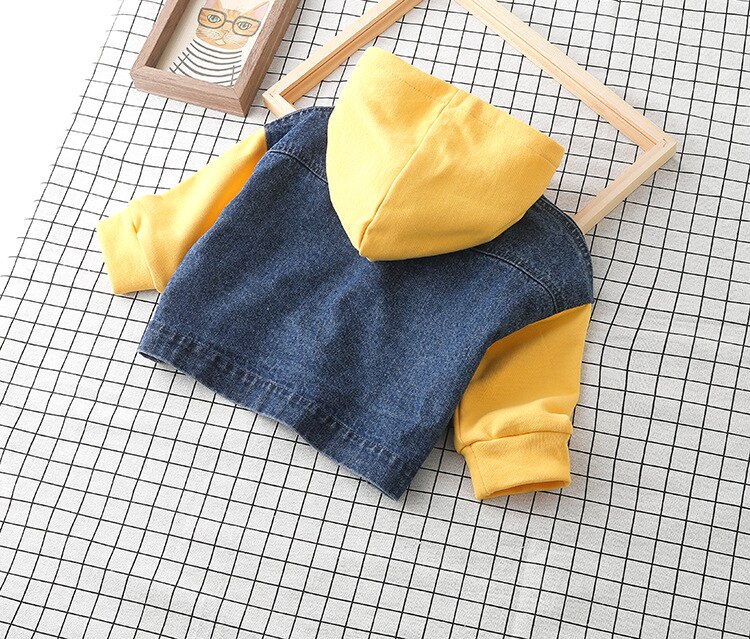 Baby autum denim jackets 1-4year infants clothes cotton hoodies coats for boys and girls little children jackets