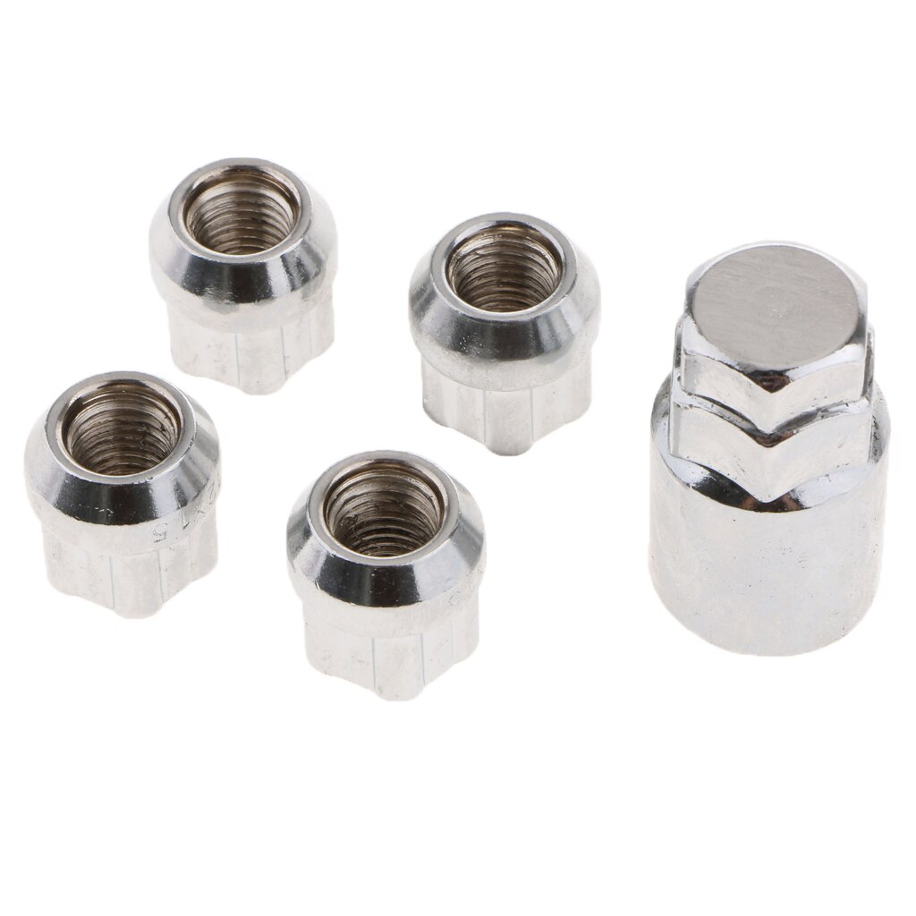 thumbnail image 2 of Chrome 12x1.25 Anti-Theft Wheel Lock Lug Nuts Set For Nissan & Infiniti – 4Pc With Key 2 of 6