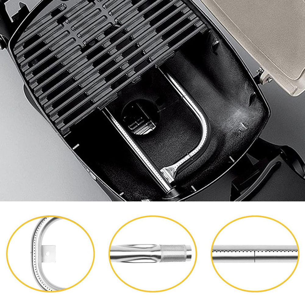 Grill Brænder Udskiftning 304 Rustfrit Stål Varmeelement Top Grill Brænder Del til Weber Q100 Q120 Q1000 Q1200 BabyQ