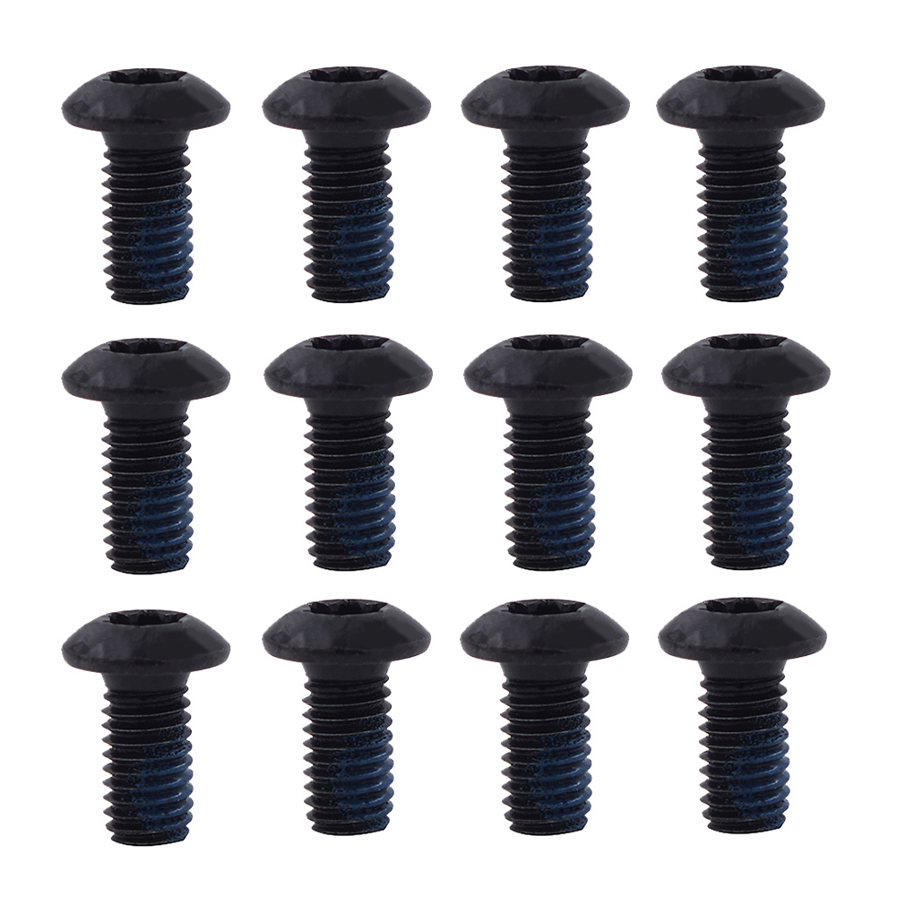 12 Stuks Fiets Schijf Rem Rotor Bouten M 5X9Mm Staal Mtb Fiets Kleur Antislip Schijf Schroef Mountainbike Accessoires: Black