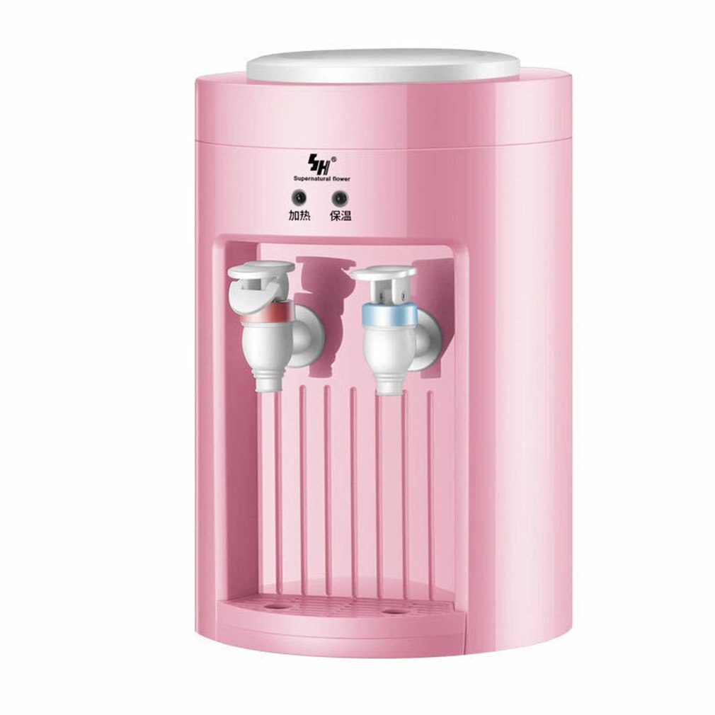 Elektrische Water Dispenser Home Office Desktop Water Dispenser Warm En Koud Kleine Mini Draagbare Water Dispenser: Roze