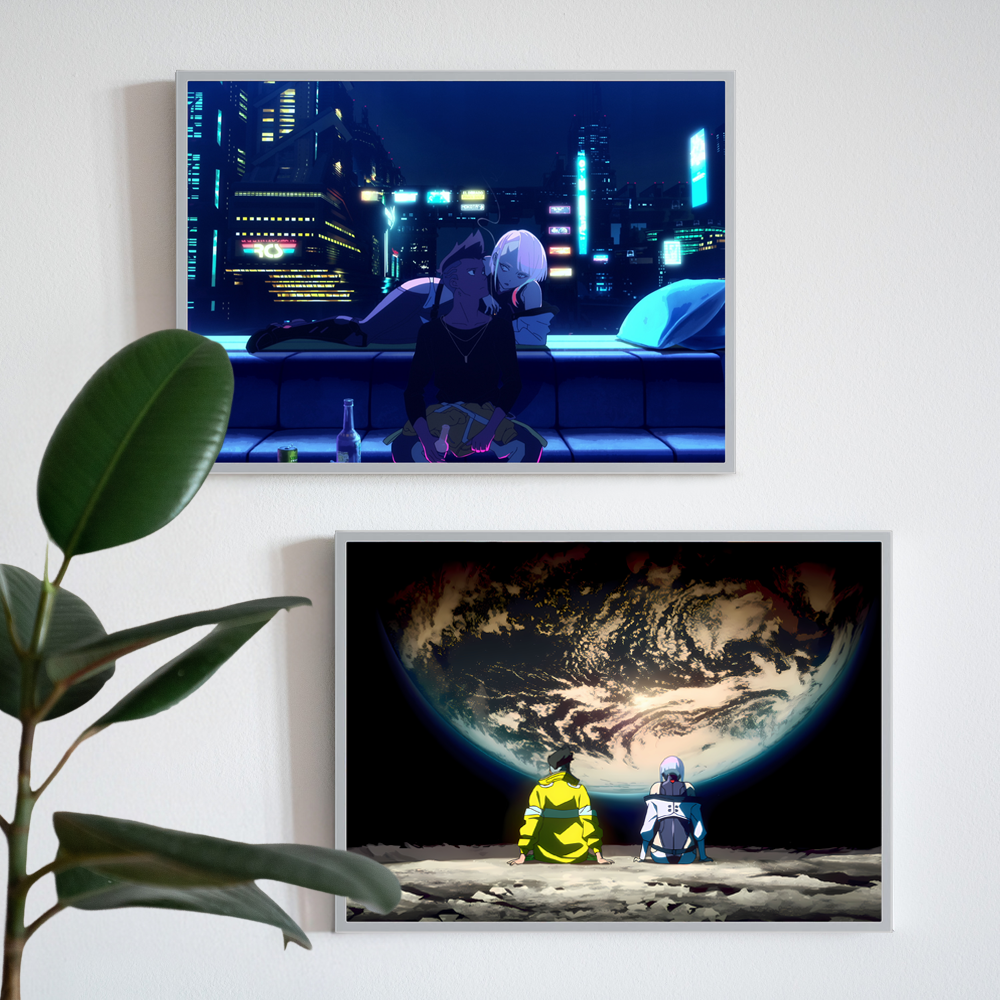 Lámpara de pintura de luz LED Cyberpunk de Anime HD, 3 colores de atenuación de enchufe USB, decoración de Ambiente de neón para sala de juegos, de luz de humor