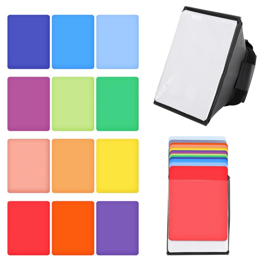 Fotografie 12 Kleuren 5.12 Inch Opvouwbare Mini Softbox Achthoekige Speedlite Goede Plastic Flash Light Softbox Geschikt