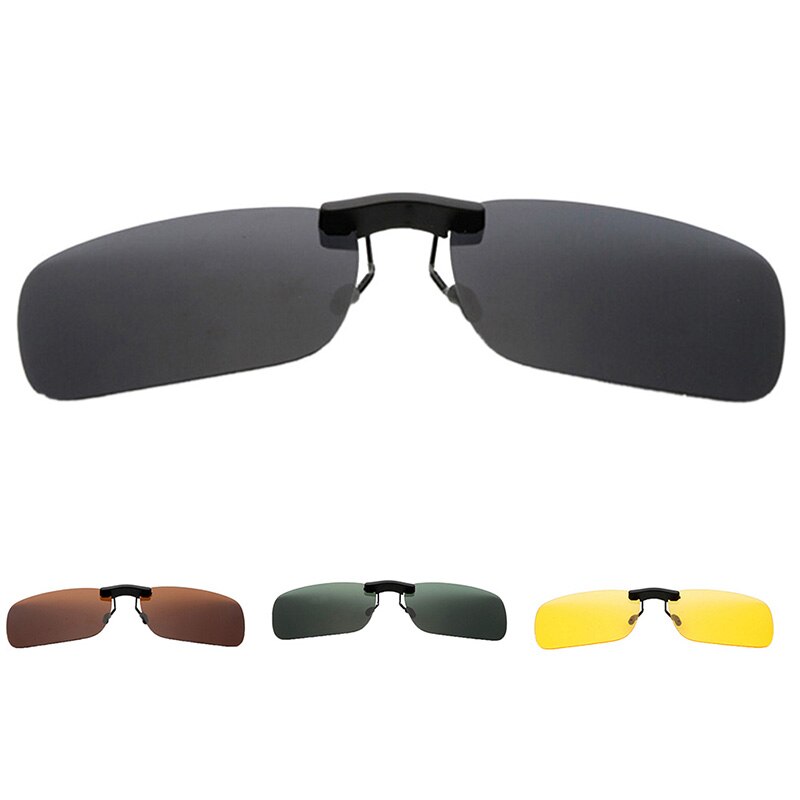 Unisex Polarized Clip On Driving Glasses Sunglasses Day Vision UV400 Lens Driving Night Vision Riding Sunglasses Clip 1pc