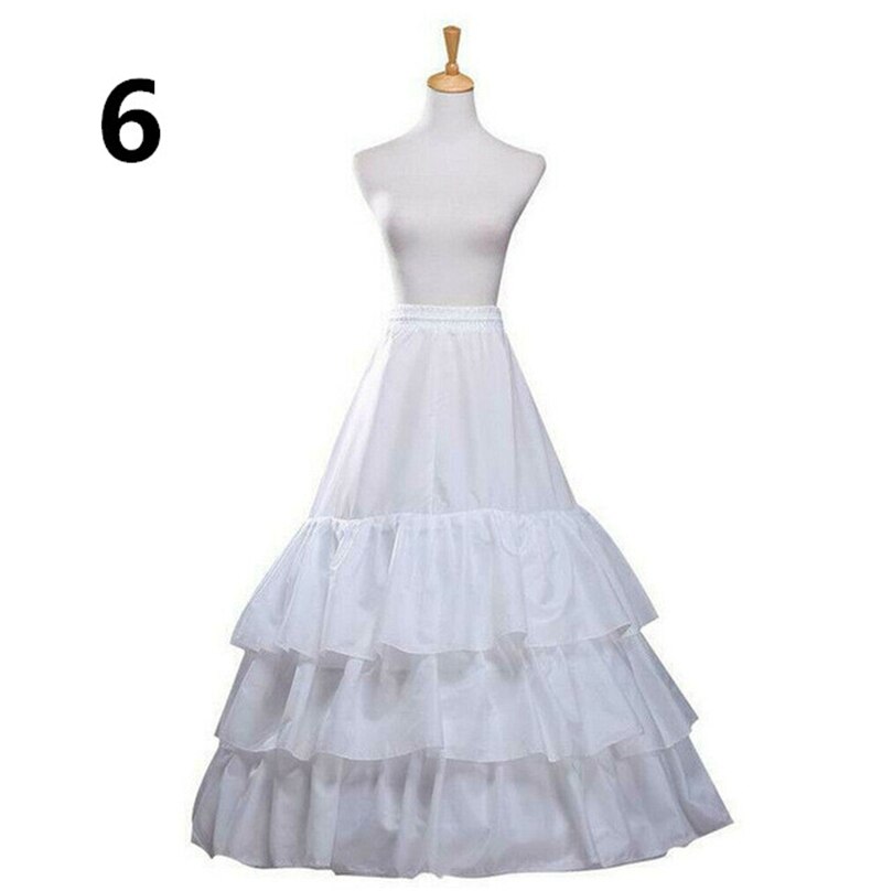 Jupon de mariée Crinoline, sous-jupe, robe de bal, cerceau, Lolita, en Tulle, longs Slips, blanc, jupe bouffante Rockabilly: 6