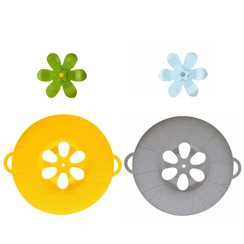 Siliconen Pot Deksel Anti-Spill Pan Cover 3D Milieuvriendelijke Bloem Deksel Spill Stopper Cover Voor Pot Pan Keuken Kookgerei gebruiksvoorwerp