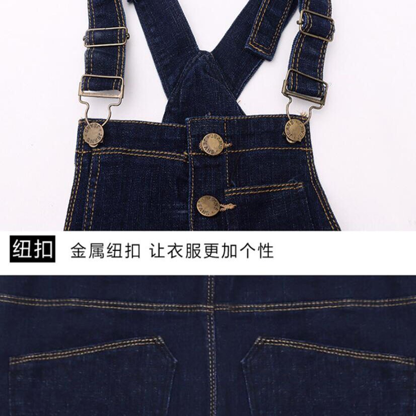 Dziewczęce ogrodniczki jeansowe na wiosnę i jesień, 3-13t spodnie na szelkach, solidne, codzienne, jeansowe, dla dziewczynek