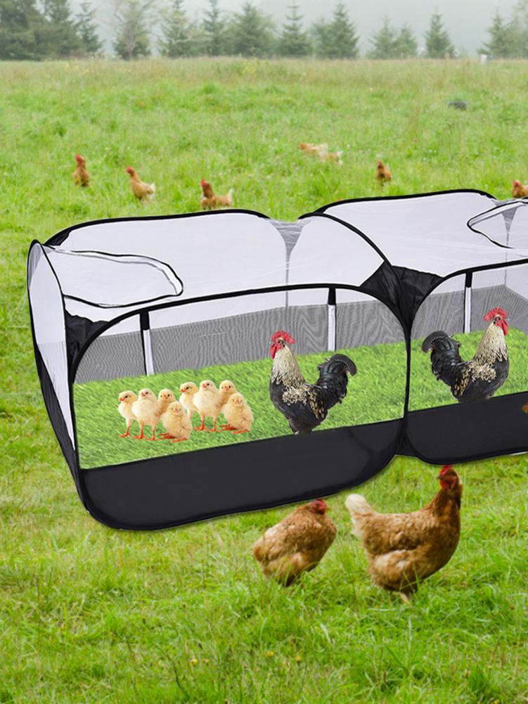 Portable Pet Playpen Chicken Coop Rabbit Cage Foldable Pet Fence Suitabl For Chicken Duck And Rabbit Cat 0utdoor Tent