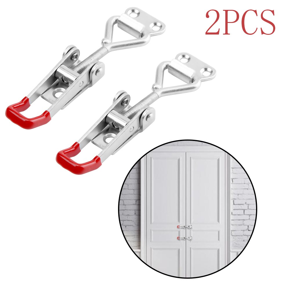 5Pcs Adjustable Steel Lever Handle Clamp Hasp Toggle Latch Catch Lock For Cabinet Boxes Door Toggle Clamp Horizontal Clamp: S