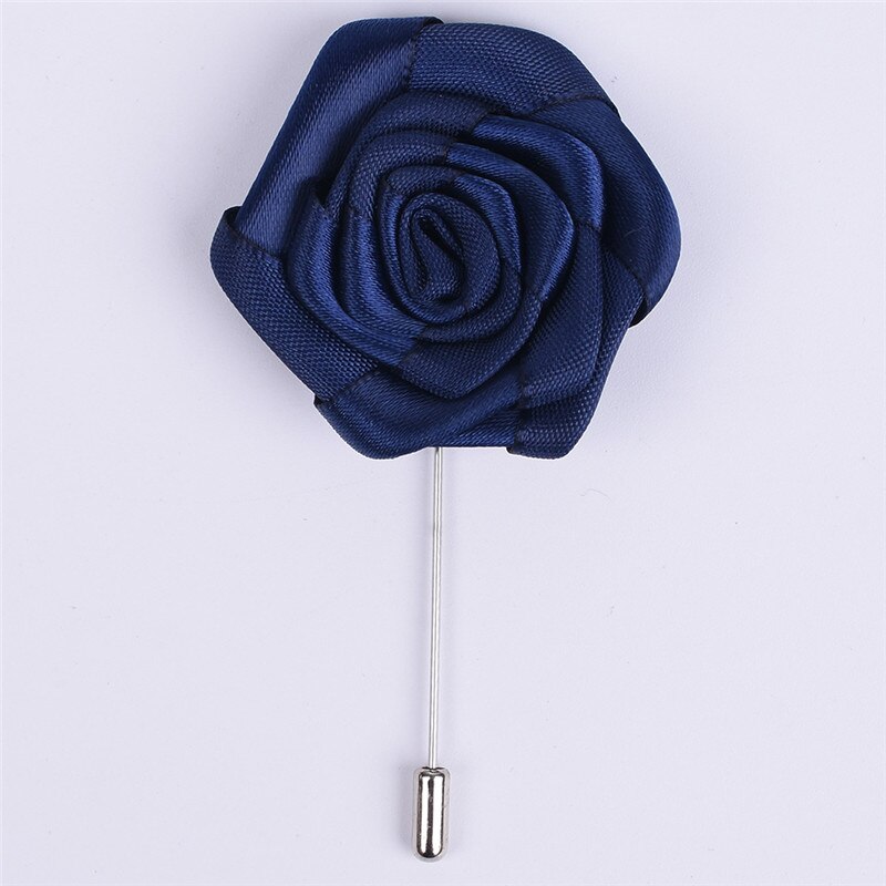 Diy privé-aanpassing bruidegom corsages corsages boutonniere bloemen bruiloft corsage pin broche  x1258-16: Marine