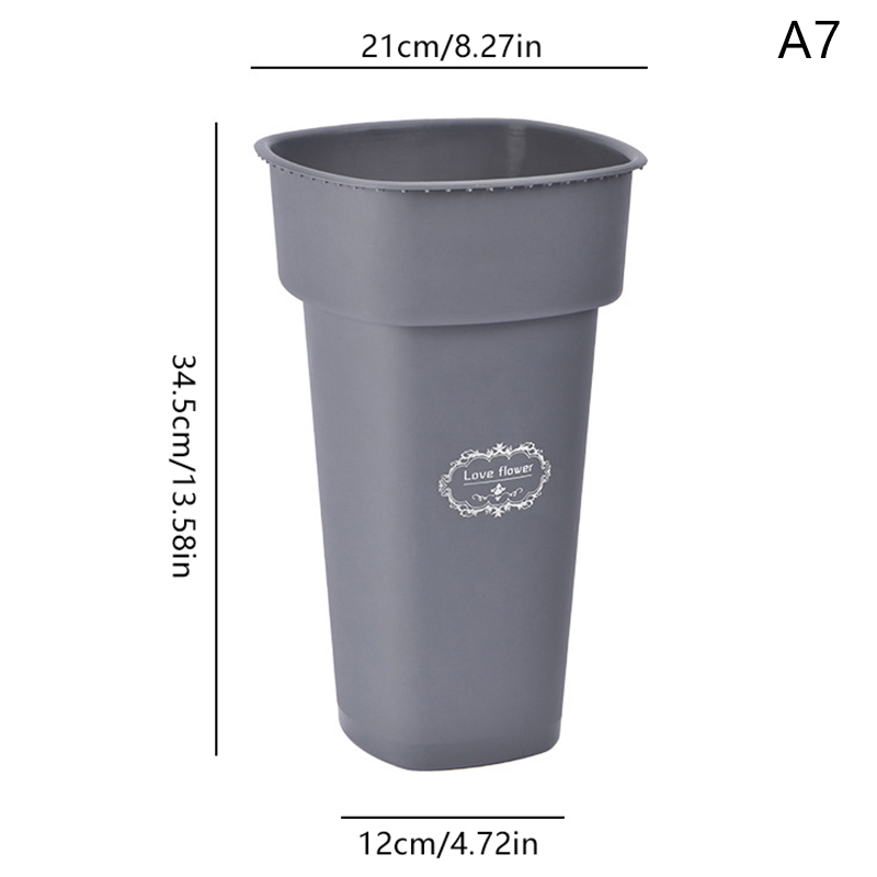 Plastics Umbrella Holder Free Standing Flower Bucket Flower Shop Flower Storage Bucket Port Style Square Flower Bucket: green