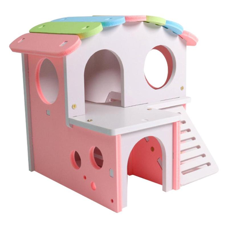 18 Soorten Kleine Dieren Huisdier Slapen Huis Nest Bed Hamster Konijn Egel Huisdier Slapen Blokhut Kooien Dier Huisdier Huis levert: P