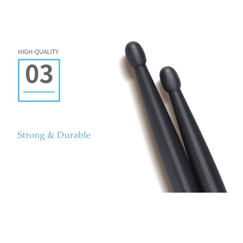 Heavy Drumsticks Aluminum Alloy Drum Set 5A Musical Instrument Percussion Accessories for Beginner Black 41cm