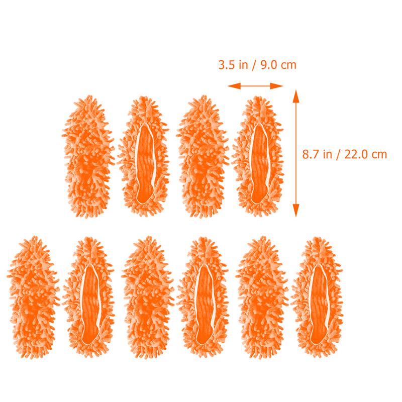 Calcetines de microfibra para pies, accesorio de limpieza práctico y elástico, herramienta para mopa, zapatilla de tela para suelo de vidrio, 10 piezas