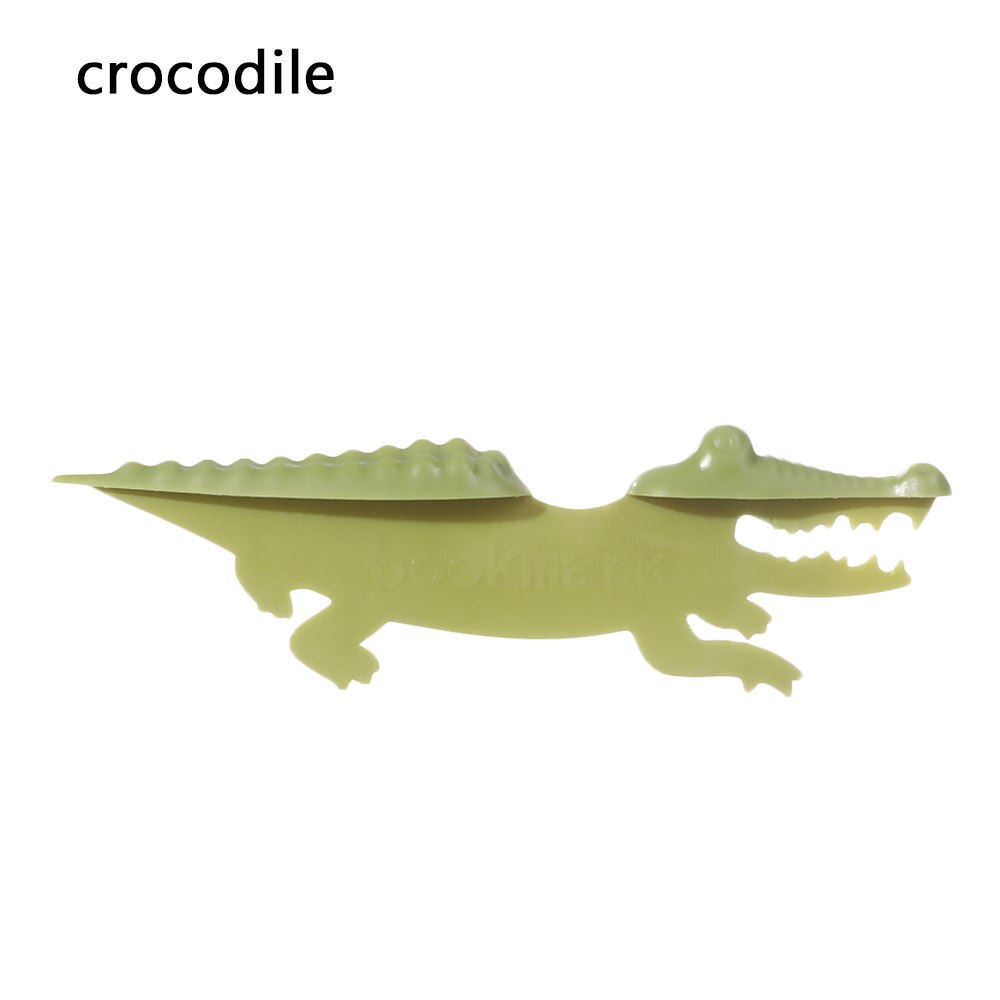 3D Book Markers Page Holder Simple Style Carrot Crocodile Hippopotamus Animal Bookmarks Kids Cute Cartoon Stationery: crocodile