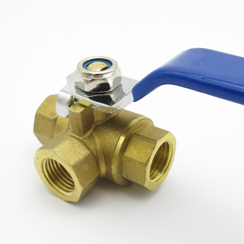 1/4 "3/8" 1/2 "3/4" 1 "BSP Binnendraad Port T-Poort Drie Manier messing Kogelkraan Connector Adapter Voor Water Olie Lucht Gas