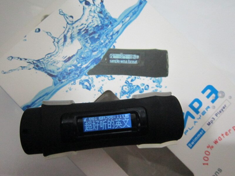 4gb/8gb waterdichte zwembandjes met  mp3 fm-spelers en lcd-scherm,  mp3/ wma-muziekspelers voor autorijden, buitensporten en wespen  mp3