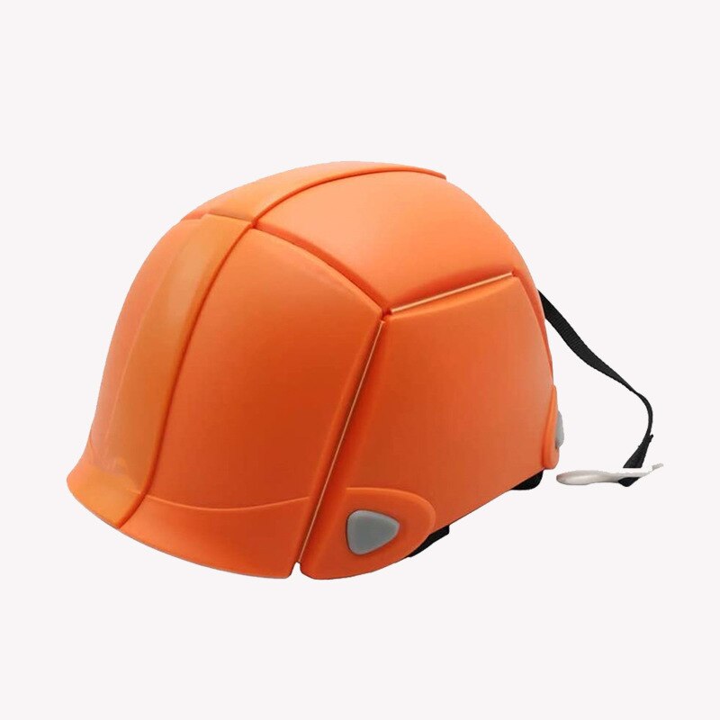 Foldable Safety Cap Emergency Earthquake Disaster Prevention Head Protection Portable Bicycle Riding Safety Cap: Orange