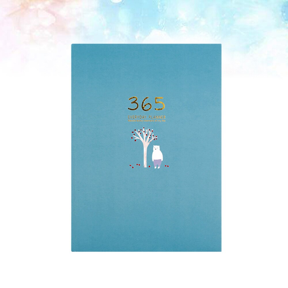 365 Schedule Hand Book Mini Stationery Notebook Diary Adorable Efficiency Planner (Green)