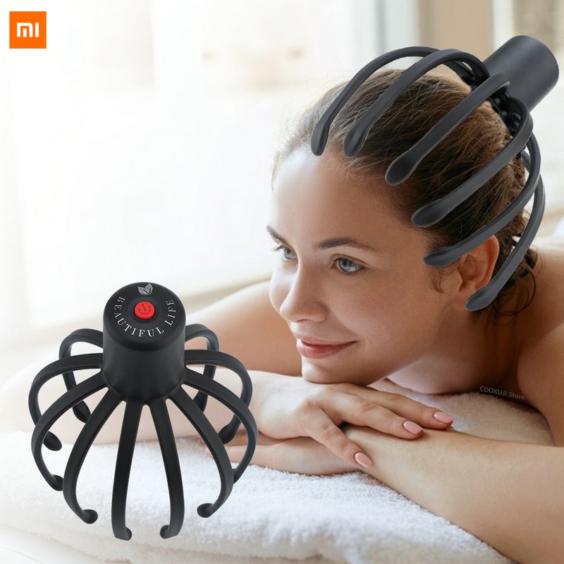 Xiaomi – masseur électrique anti-Stress, griffe de poulpe, masseur pour le cuir chevelu, mains, thérapeutique, soulagement des rayures, Stimulation des cheveux, rechargeable