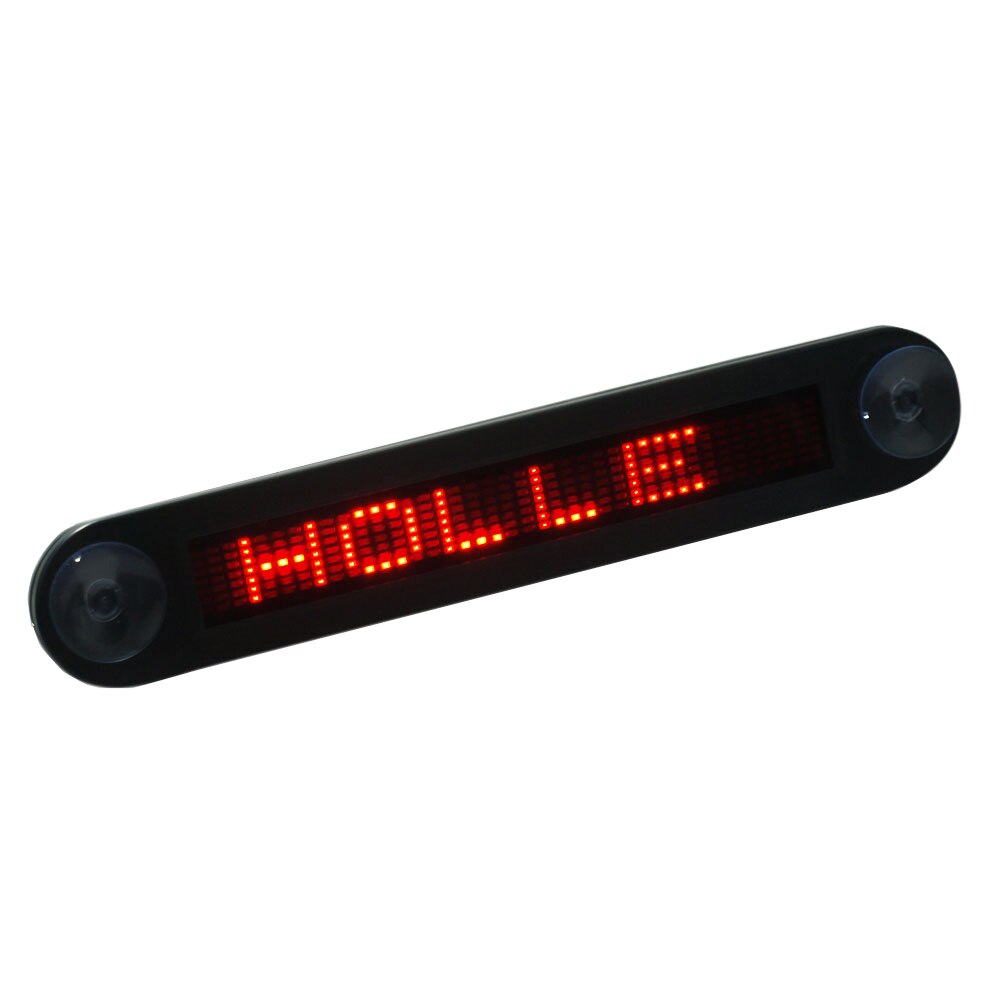 12V Car Mini Super Slim LED Programmable Message Sign Scrolling Display Board with Remote Car Styling