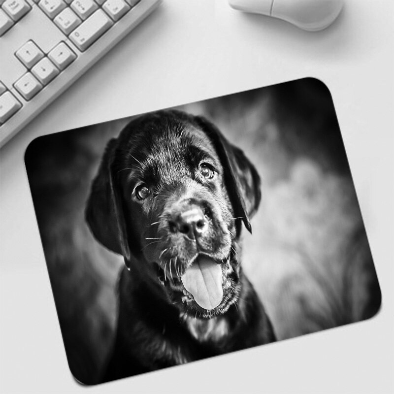 Cute Puppy Printed Mats Mice Pads Natural Rubber Mouse Pad No Locking Edge Big Small Size 22x18cm for Desk Pad Mice Mats: D 220x180mm