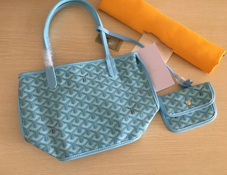 Bolso de diente de perro portátil, Simple y a la , de doble cara, Mini bolso de mano de cuero con flor, novedad de: Light blue