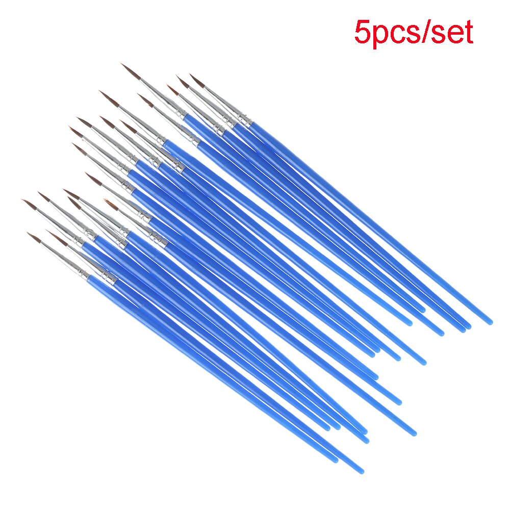 4/6Colors Acrylic Paint Drawing Pigment Oil Painting Metallic Color Tubes Artist Aquarelle Graffiti Baby Art Supplies: 5pcs brush