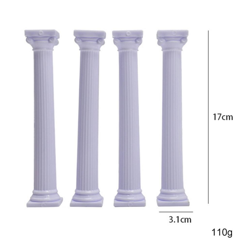 4PCS White Roman Pillars Wedding Cake stand fondant cake tools Support Mold Valentine's Day Wedding Cake Decoration tools: L