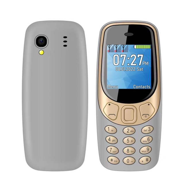 SERVO Kleine Mobiele Telefoon Bluetooth Dialer Magische stem Lage Straling Telefoongesprek Opname 2/3 SIM GSM Ontgrendeld Mini Mobiel: Zilver