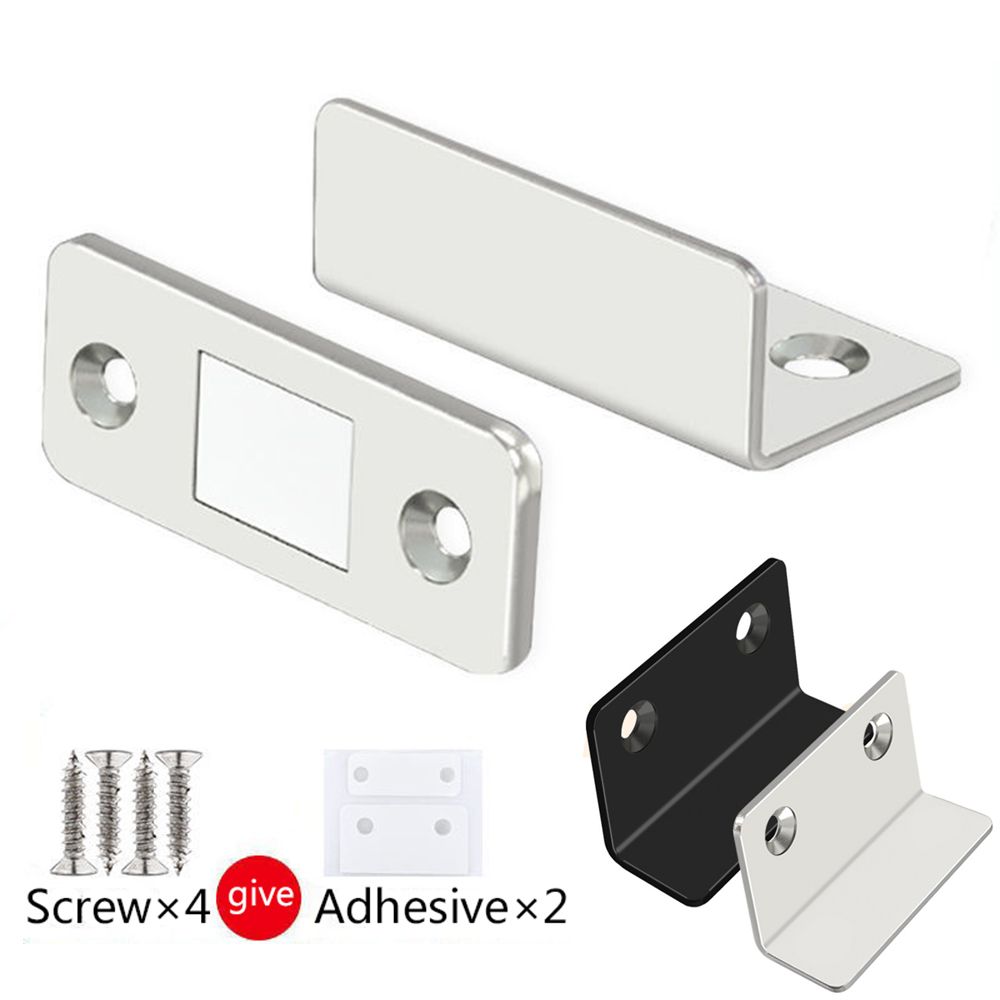 L-typ stark magnetisk dörrstängare skåpspärrar spärrmagnet garderober dörrstopp ultratunna stängningar möbelbeslag