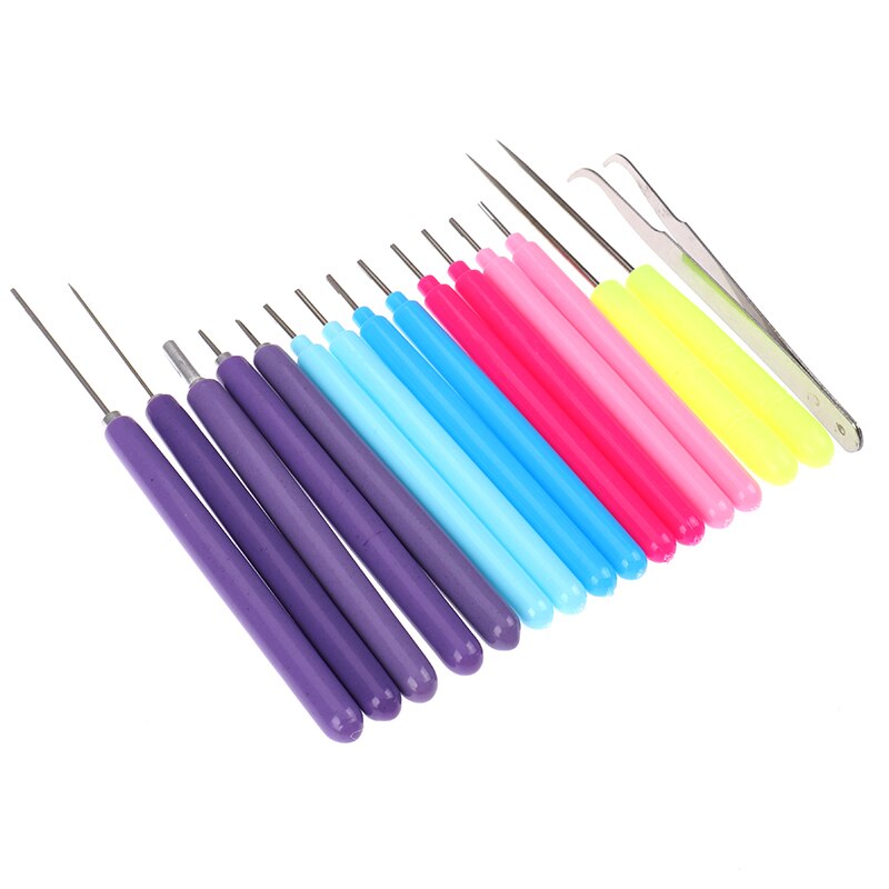 16Pcs Papier Diy Set Quilling Papier Tool Tweezer Naald Pins Ingelaste Pen Tool Kit