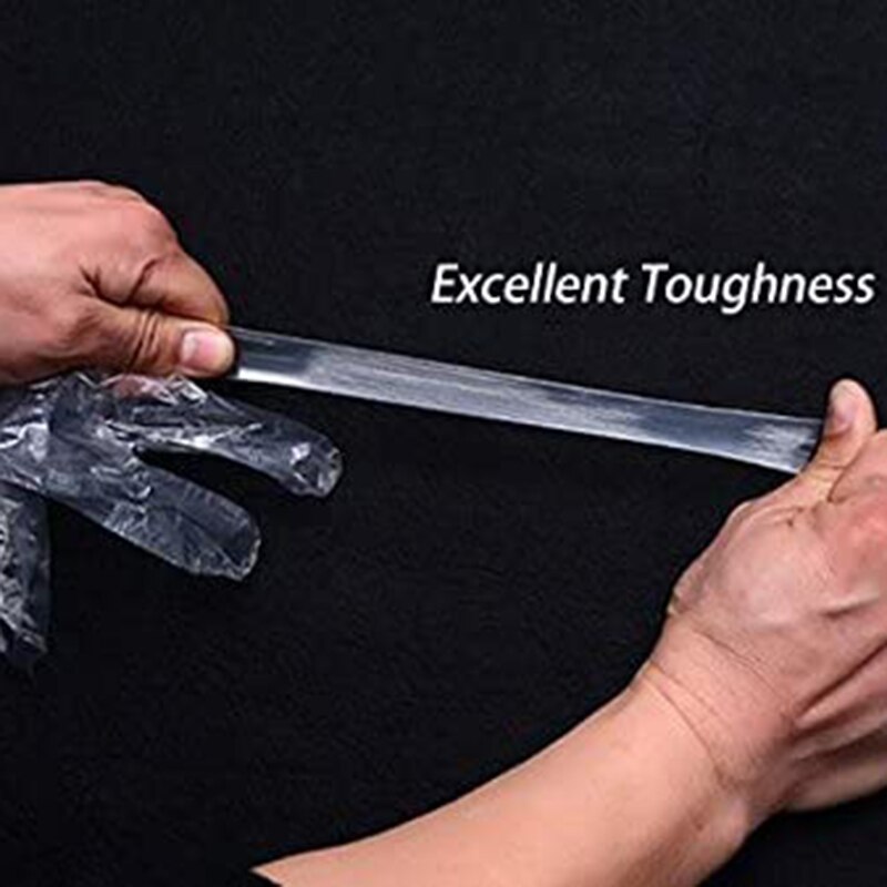 400 Pcs Dikke Wegwerp Handschoenen Wegwerp Voedsel Prep Handschoenen Clear Plastic Handschoenen Voor Keuken, Koken, Schoonmaken