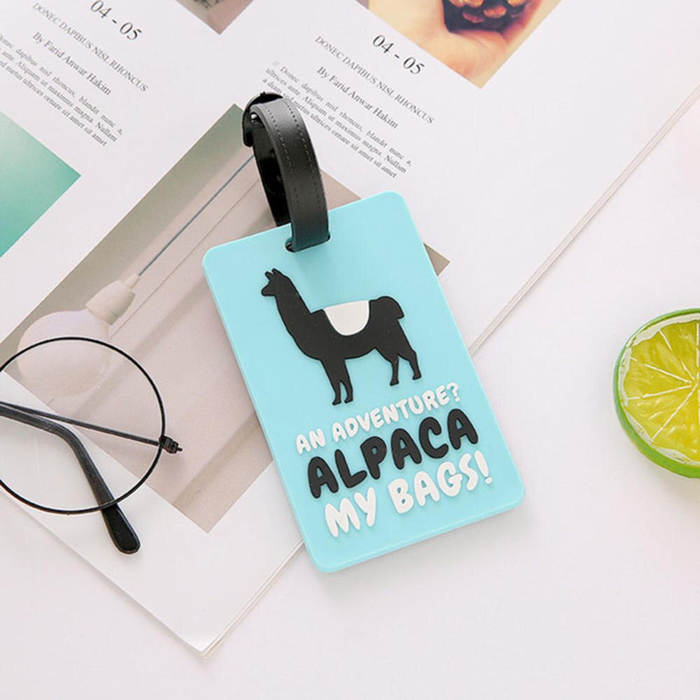 Travel Accessories Luggage Tag Animal Cartoon Silica Gel Portable Label Suitcase ID Address Holder Baggage Boarding