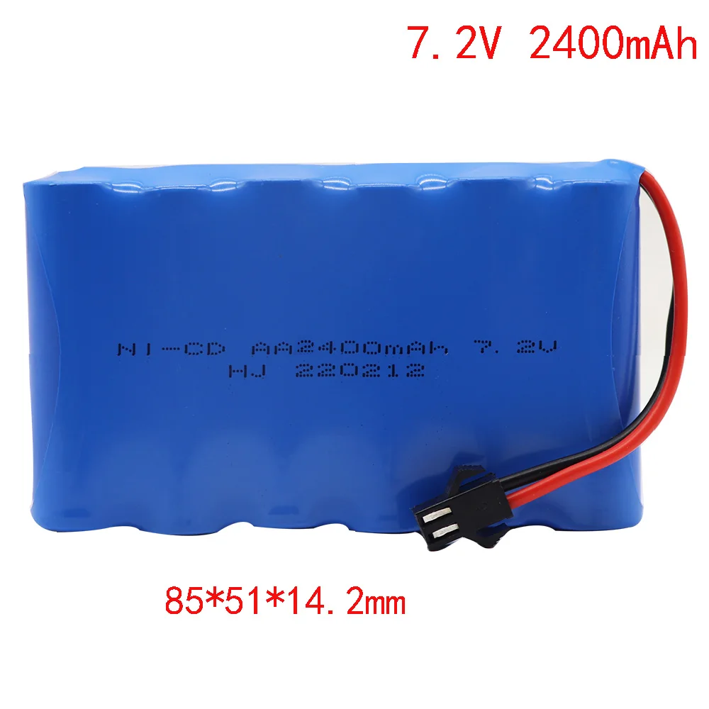 4.8 V/6 V/7.2 V Ni-CD Batterij Oplaadbare Batterij AA Batterij Gebruikt voor Speelgoedauto Dump Truck Vierwielaandrijving Legering Klimmen Auto: WHITE