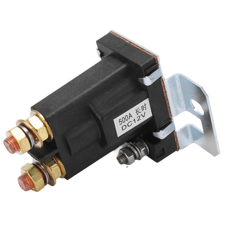 Car Starter Relay Black Phenolic Plastic Auto Start Contactor Red Copper Post for Multi Battery System Forklift Engineering