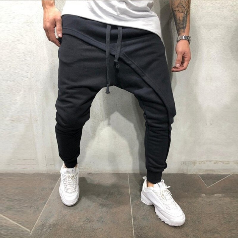 2021 autunno nuovi pantaloni da uomo pantaloni da Jogging a strati pantaloni Hip-Hop pantaloni Casual Slim con coulisse pantaloni sportivi da uomo in tinta unita
