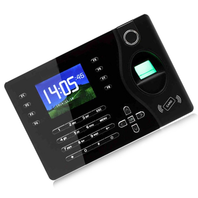 -Biometric Fingerprint Attendance Machine 2.4 Inch Usb Fingerprint Scanner Time Clocker Tcp/Ip Employee Recorder Eu Plug