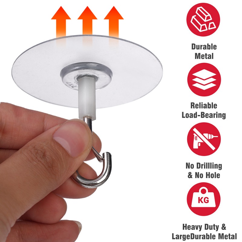 Self Adhesive Ceiling Hooks Wall Mounted Hanging Basket Hooks Plant Flower Pot Hanging Rack Home Garden Heavy Duty Storage Tools