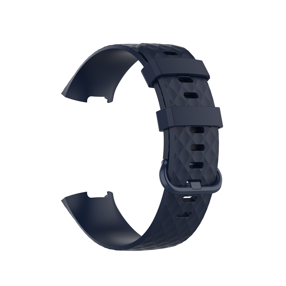 Silikonarmbänder für Fitbit aufladen 4, Fitbit aufladen 3 SE, Ersatzarmbänder für aufladen 4 3 Smartwatch-Zubehör: L / Nachtblau
