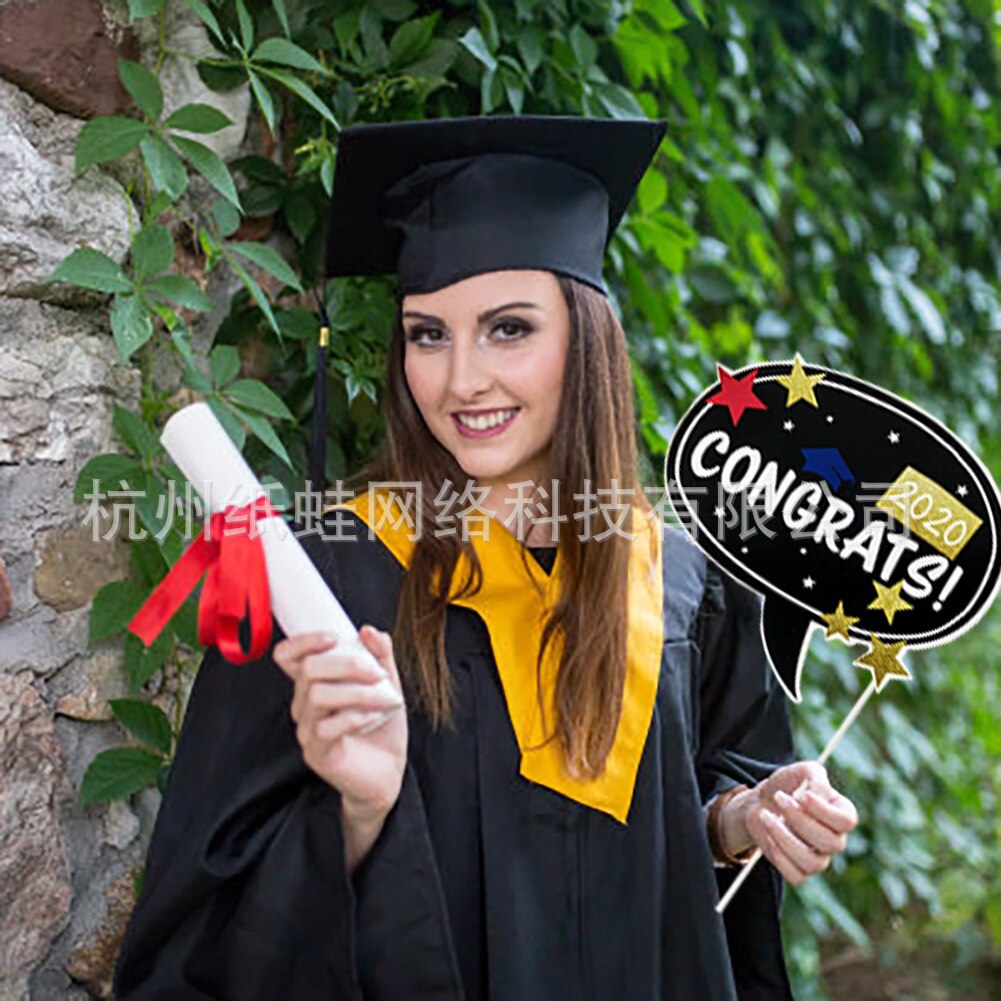 Hand-Held Graduation Season Photographic Prop 14 PCs Party Decoration Scene Decorative Supplies